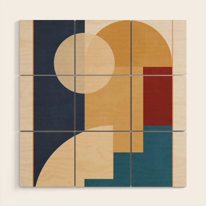 geometric abstract 188 Wood Wall Art Gallery Image 1