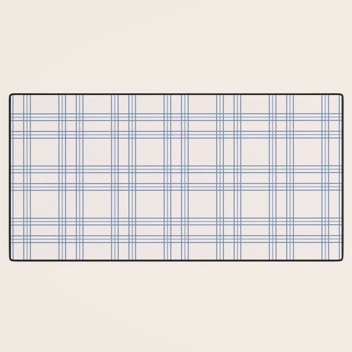 Blue And Cream Gingham Desk Mat Gallery Image 3