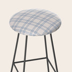 Blue And Cream Gingham Stool Gallery Image 2