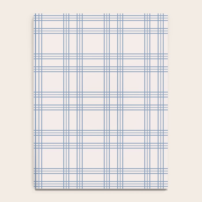 Blue And Cream Gingham Notebook Gallery Image 4