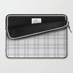 Blue And Cream Gingham Laptop Sleeve Gallery Image 2