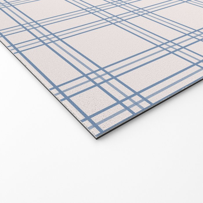 Blue And Cream Gingham Welcome Mat Gallery Image 2
