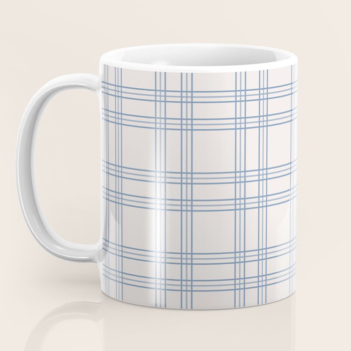 Blue And Cream Gingham Coffee Mug Gallery Image 3
