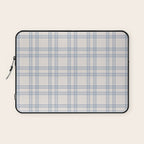 Blue And Cream Gingham Laptop Sleeve Gallery Image 1