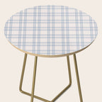 Blue And Cream Gingham Side Table Gallery Image 2