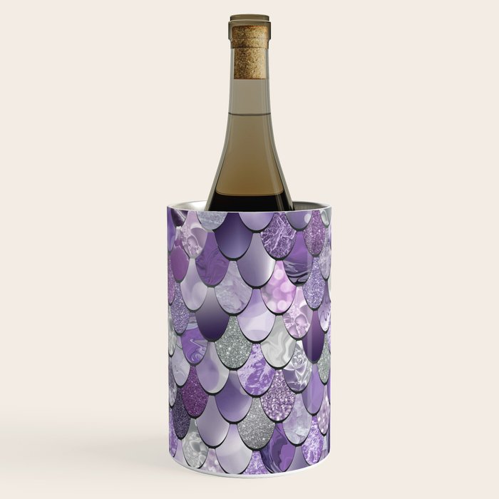 Mermaid Purple and Silver Wine Chiller Gallery Image 3