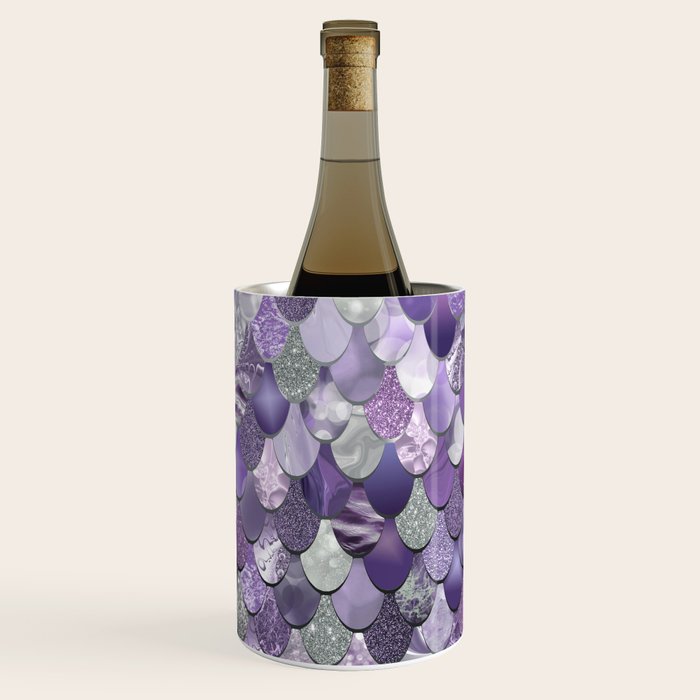 Mermaid Purple and Silver Wine Chiller Gallery Image 2
