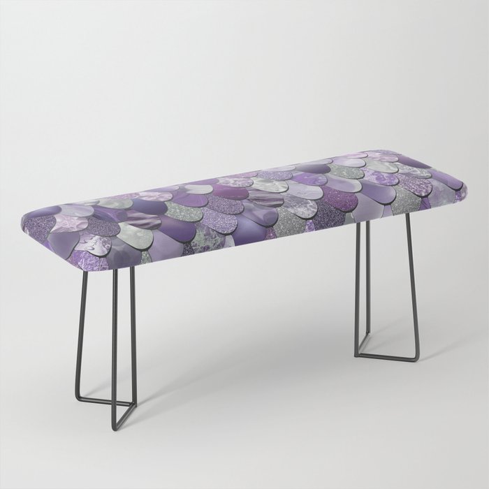 Mermaid Purple and Silver Bench Gallery Image 1