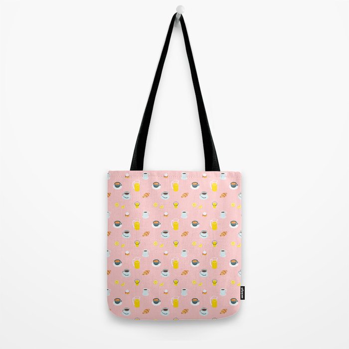 Retro breakfast coffee food pattern Tote Bag Gallery Image 2