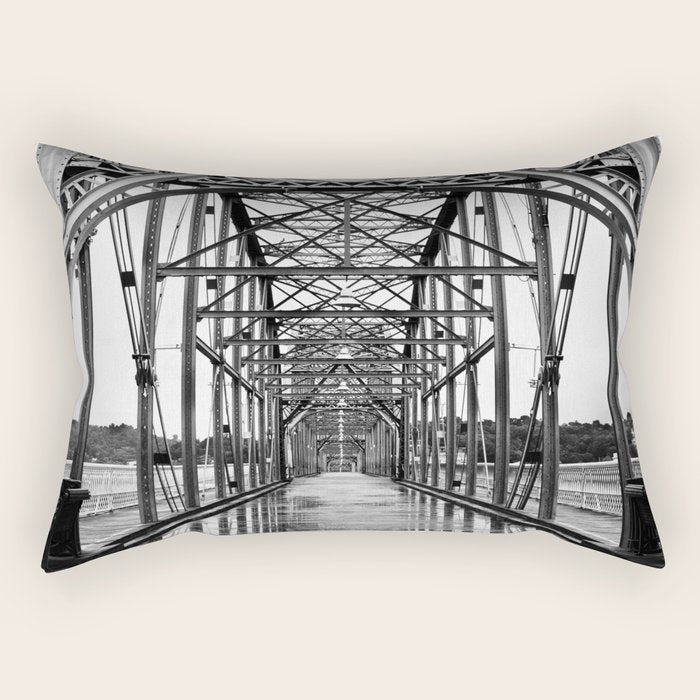 Walnut Street Bridge No. 10 Architectural Chattanooga Photography Rectangular Pillow Gallery Image 2
