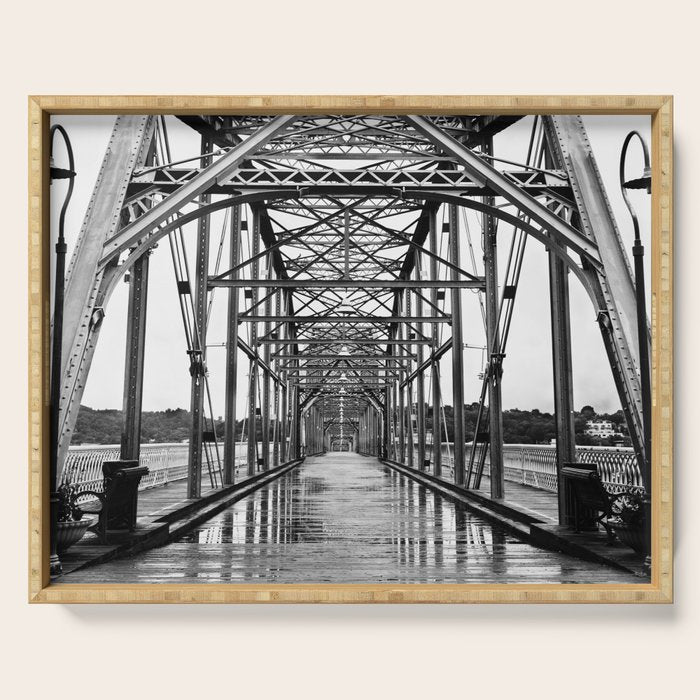 Walnut Street Bridge No. 10 Architectural Chattanooga Photography Serving Tray Gallery Image 1