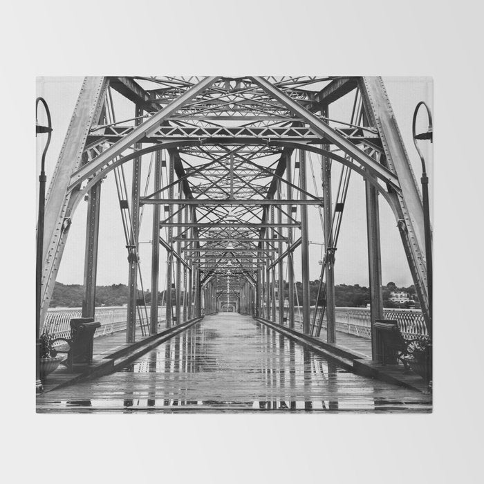 Walnut Street Bridge No. 10 Architectural Chattanooga Photography Throw Blanket Gallery Image 2