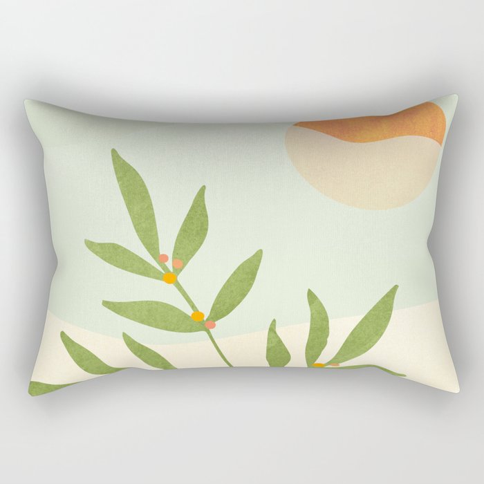Bohemian Terrace Landscape Rectangular Pillow Gallery Image 1