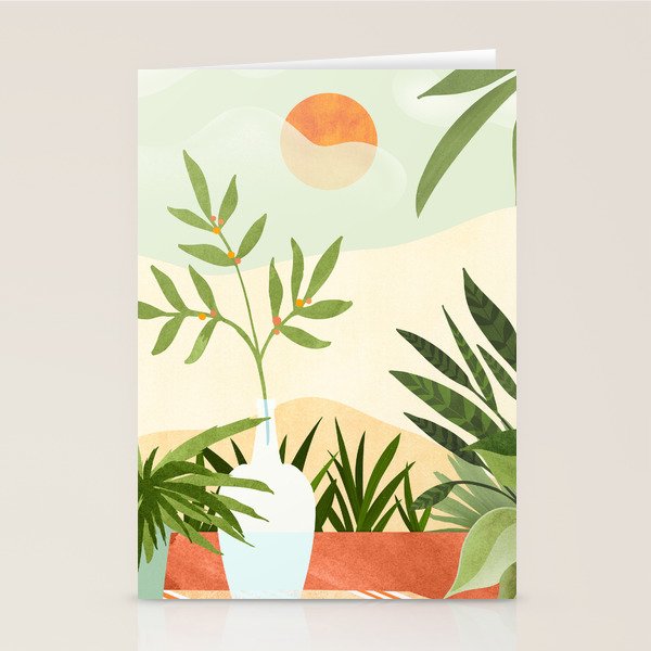 Bohemian Terrace Landscape Stationery Card Gallery Image 1