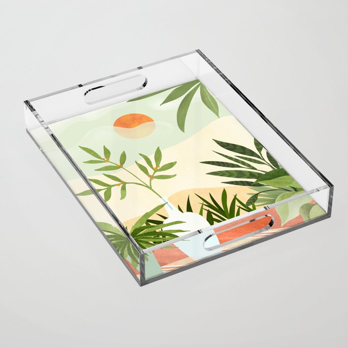 Bohemian Terrace Landscape Acrylic Tray Gallery Image 1
