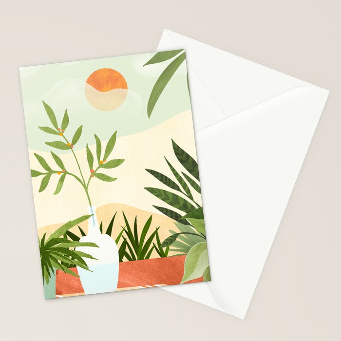 Bohemian Terrace Landscape Stationery Card Gallery Image 2
