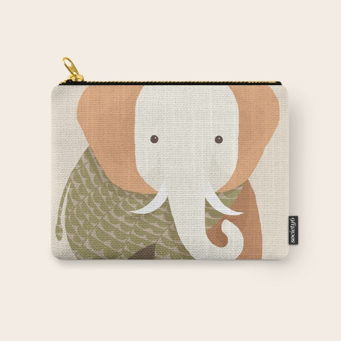 Whimsical Elephant Carry All Pouch Gallery Image 1