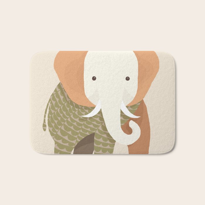 Whimsical Elephant Bath Mat Gallery Image 1
