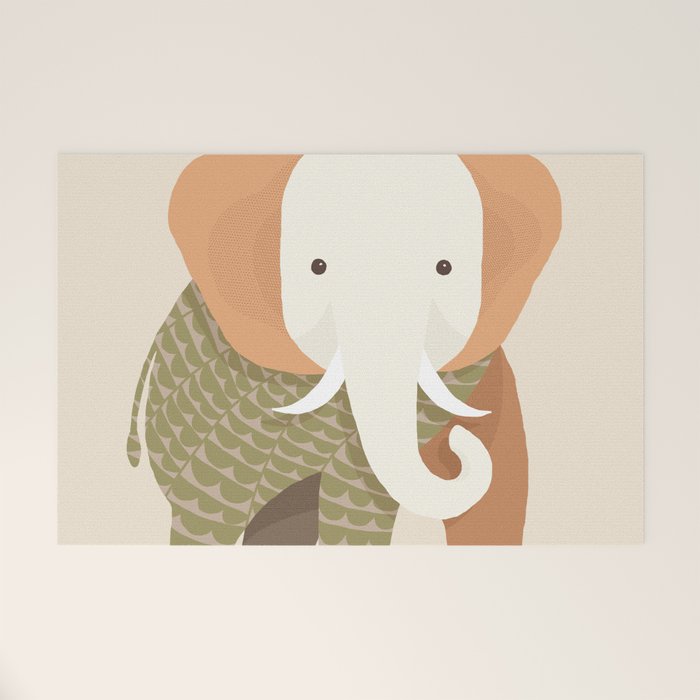 Whimsical Elephant Welcome Mat Gallery Image 1