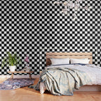 Checkered,black and white checked pattern.Gingham. Wallpaper Gallery Image 3