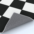 Checkered,black and white checked pattern.Gingham. Rug Gallery Image 4