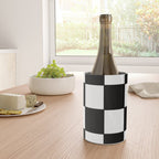 Checkered,black and white checked pattern.Gingham. Wine Chiller Gallery Image 4