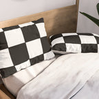 Checkered,black and white checked pattern.Gingham. Pillow Sham Gallery Image 2