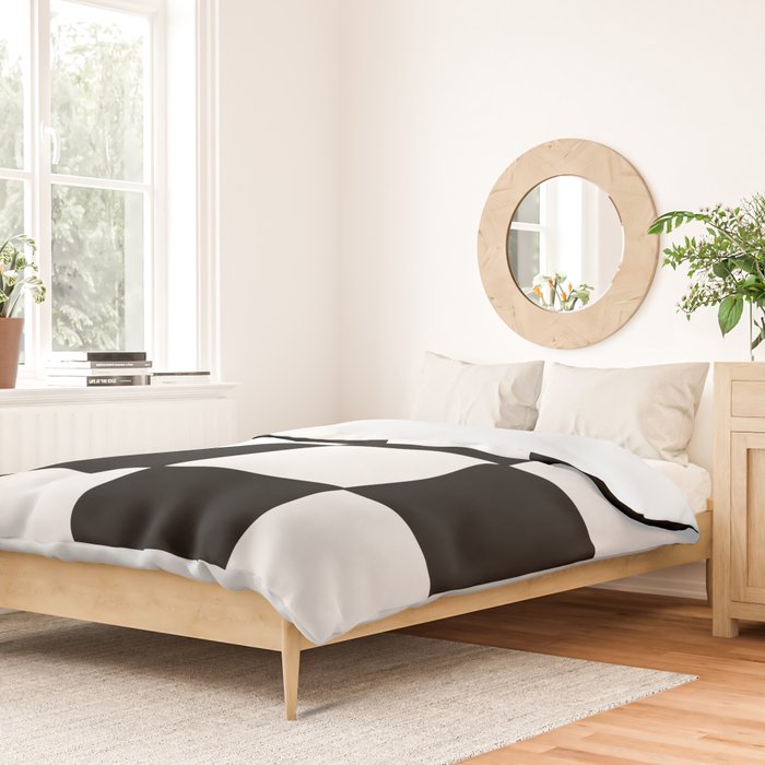 Checkered,black and white checked pattern.Gingham. Duvet Cover Gallery Image 2