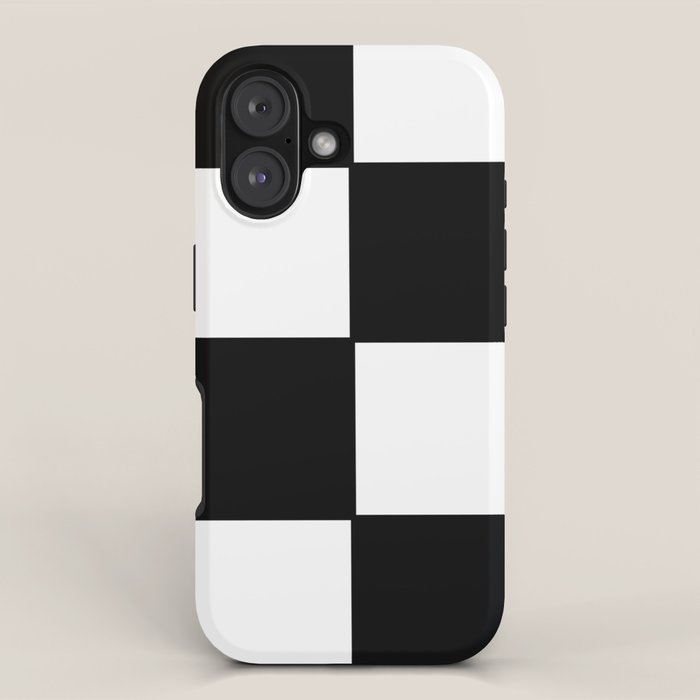 Checkered,black and white checked pattern.Gingham. iPhone Case Gallery Image 1