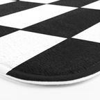 Checkered,black and white checked pattern.Gingham. Bath Mat Gallery Image 3
