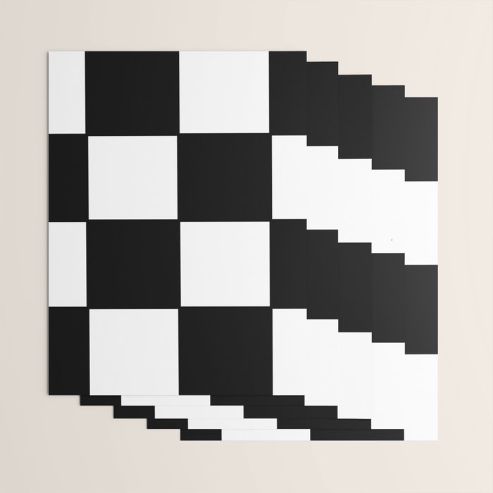 Checkered,black and white checked pattern.Gingham. Wrapping Paper Gallery Image 3