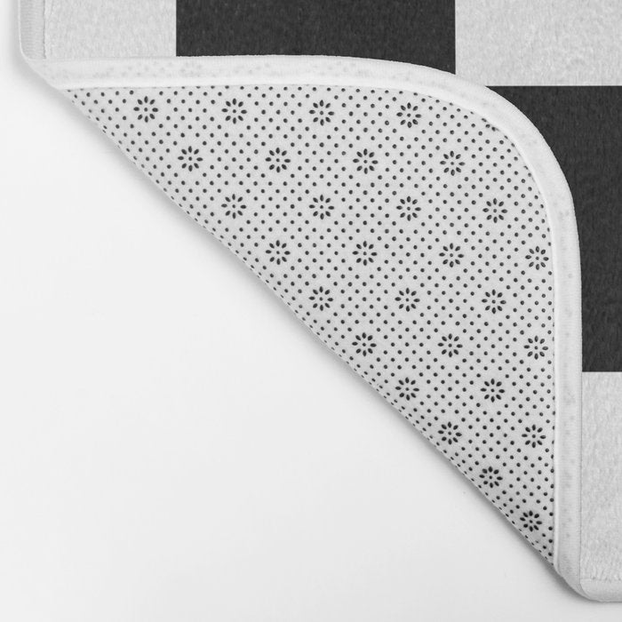 Checkered,black and white checked pattern.Gingham. Bath Mat Gallery Image 2