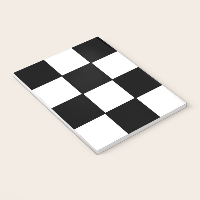 Checkered,black and white checked pattern.Gingham. Notebook Gallery Image 3