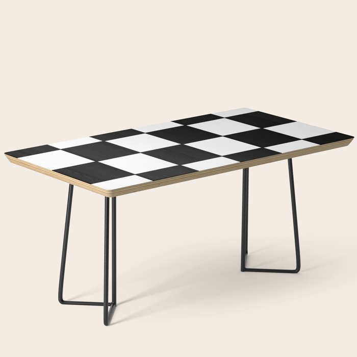 Checkered,black and white checked pattern.Gingham. Coffee Table Gallery Image 1