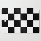 Checkered,black and white checked pattern.Gingham. Cutting Board Gallery Image 1
