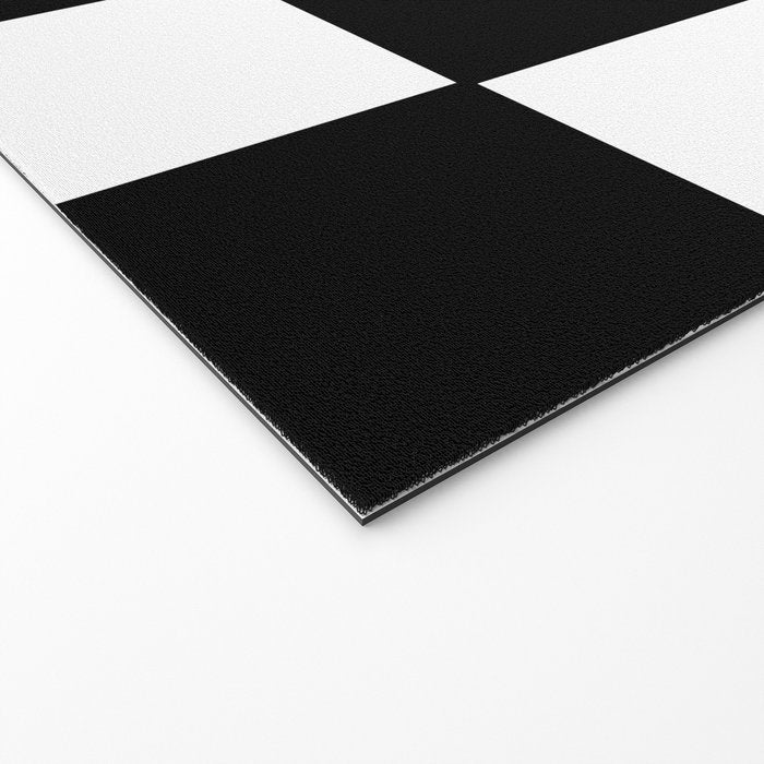 Checkered,black and white checked pattern.Gingham. Welcome Mat Gallery Image 2