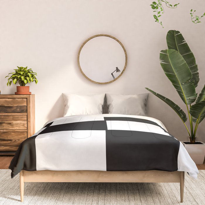 Checkered,black and white checked pattern.Gingham. Comforter Gallery Image 3