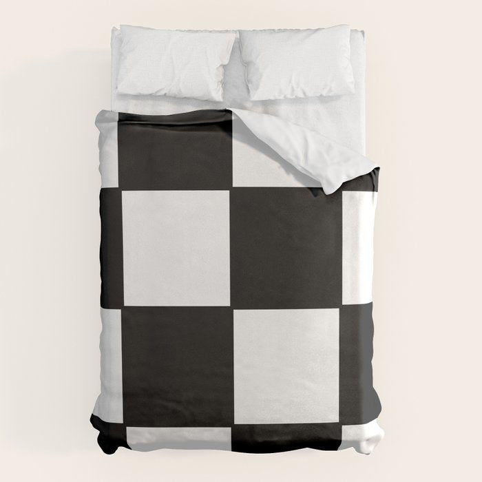 Checkered,black and white checked pattern.Gingham. Duvet Cover Gallery Image 6