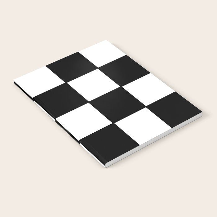 Checkered,black and white checked pattern.Gingham. Notebook Gallery Image 2