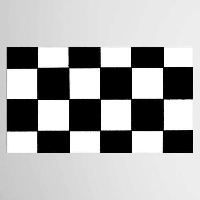 Checkered,black and white checked pattern.Gingham. Tablecloth Gallery Image 2