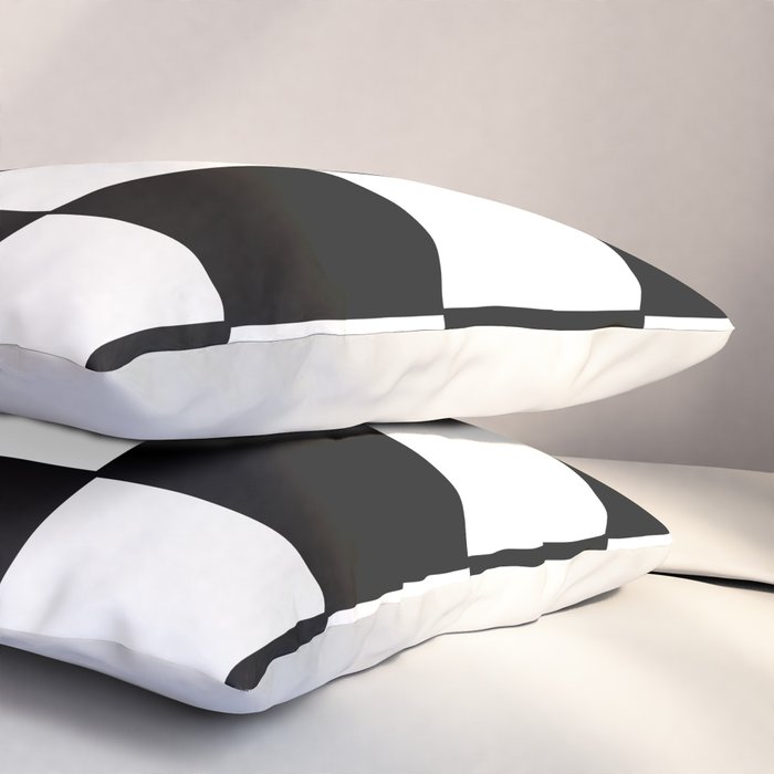 Checkered,black and white checked pattern.Gingham. Pillow Sham Gallery Image 3