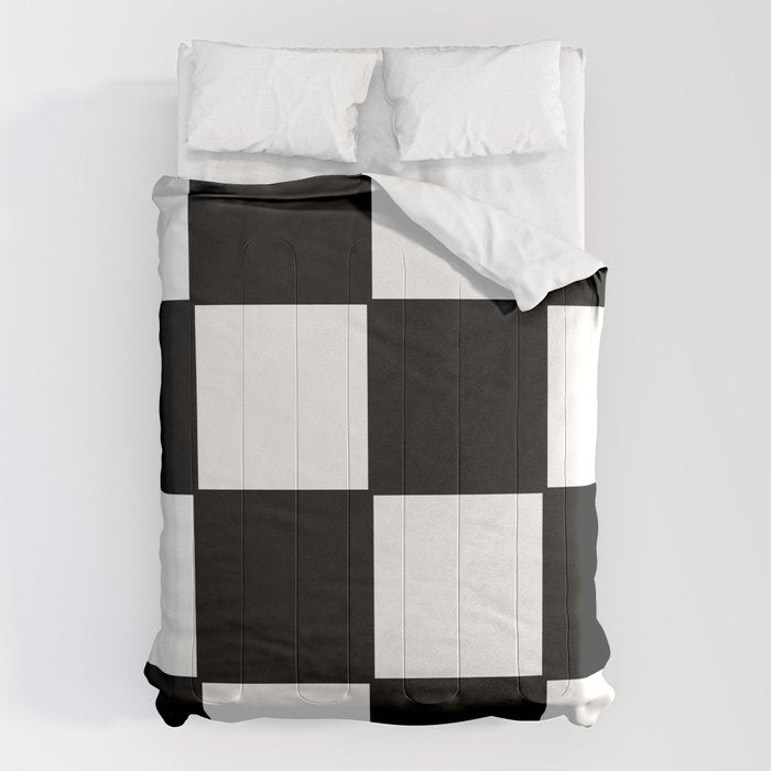 Checkered,black and white checked pattern.Gingham. Comforter Gallery Image 6