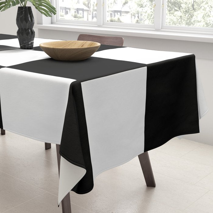 Checkered,black and white checked pattern.Gingham. Tablecloth Gallery Image 3