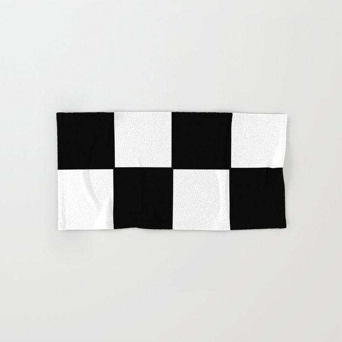 Checkered,black and white checked pattern.Gingham. Bath Towel Gallery Image 1