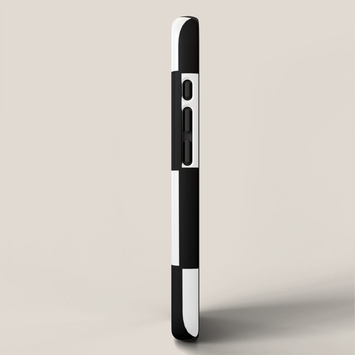 Checkered,black and white checked pattern.Gingham. iPhone Case Gallery Image 2