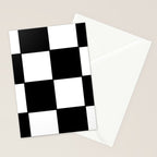 Checkered,black and white checked pattern.Gingham. Stationery Card Gallery Image 2