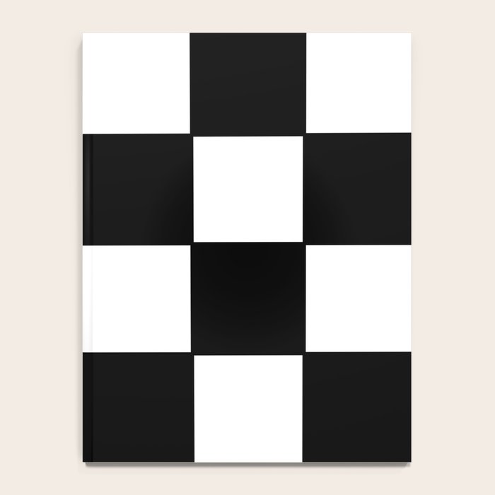 Checkered,black and white checked pattern.Gingham. Notebook Gallery Image 4