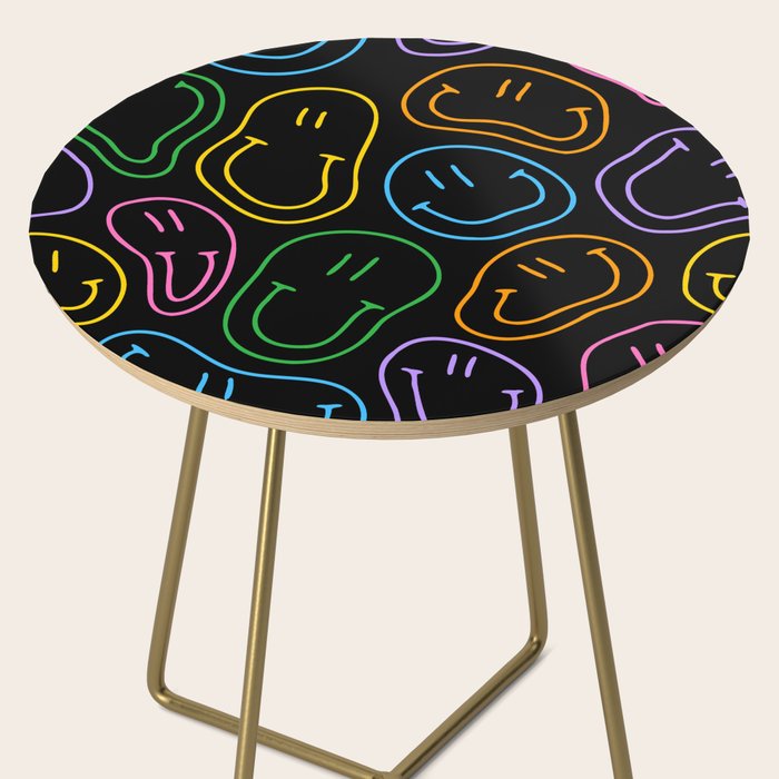 Colorful happy smiling face cartoon pattern Side Table Gallery Image 2