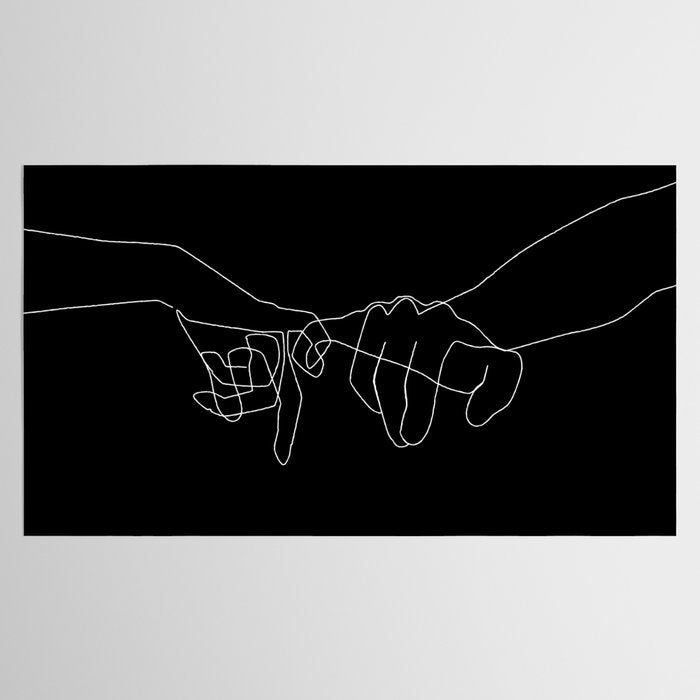 Black Pinky Swear Tablecloth Gallery Image 2