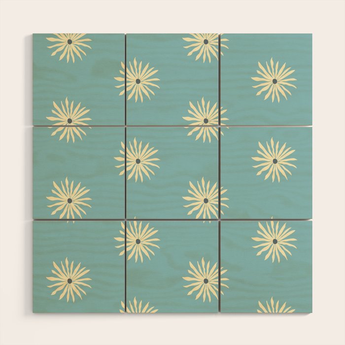 Retro Sun - Blue Sky Wood Wall Art Gallery Image 1